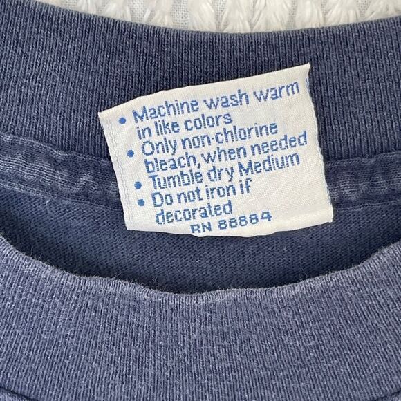 Vintage All Sport Blue Iron Maiden 2000 Brave New World Band Boxy T-Shirt Size X - Picture 4 of 6